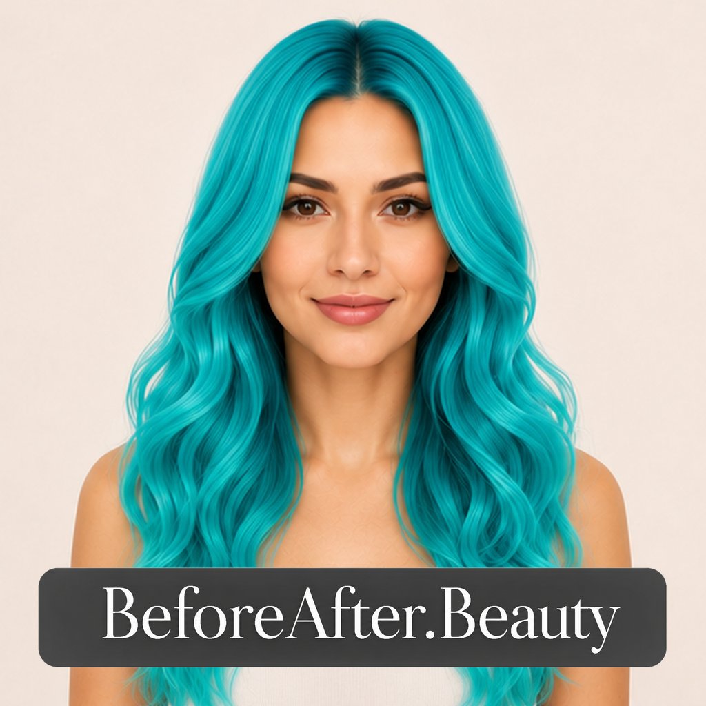 Aqua teal hair