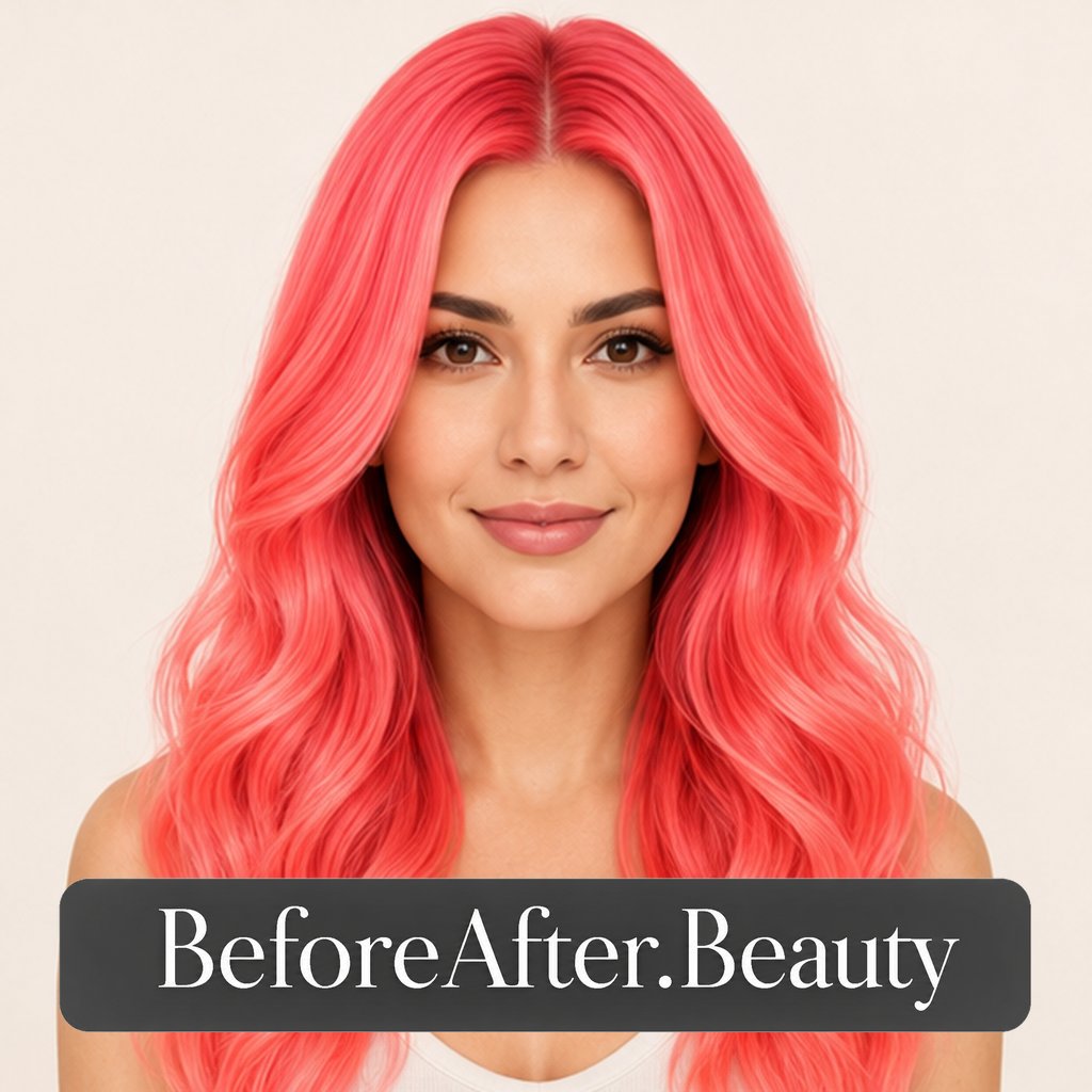 Coral neon hair
