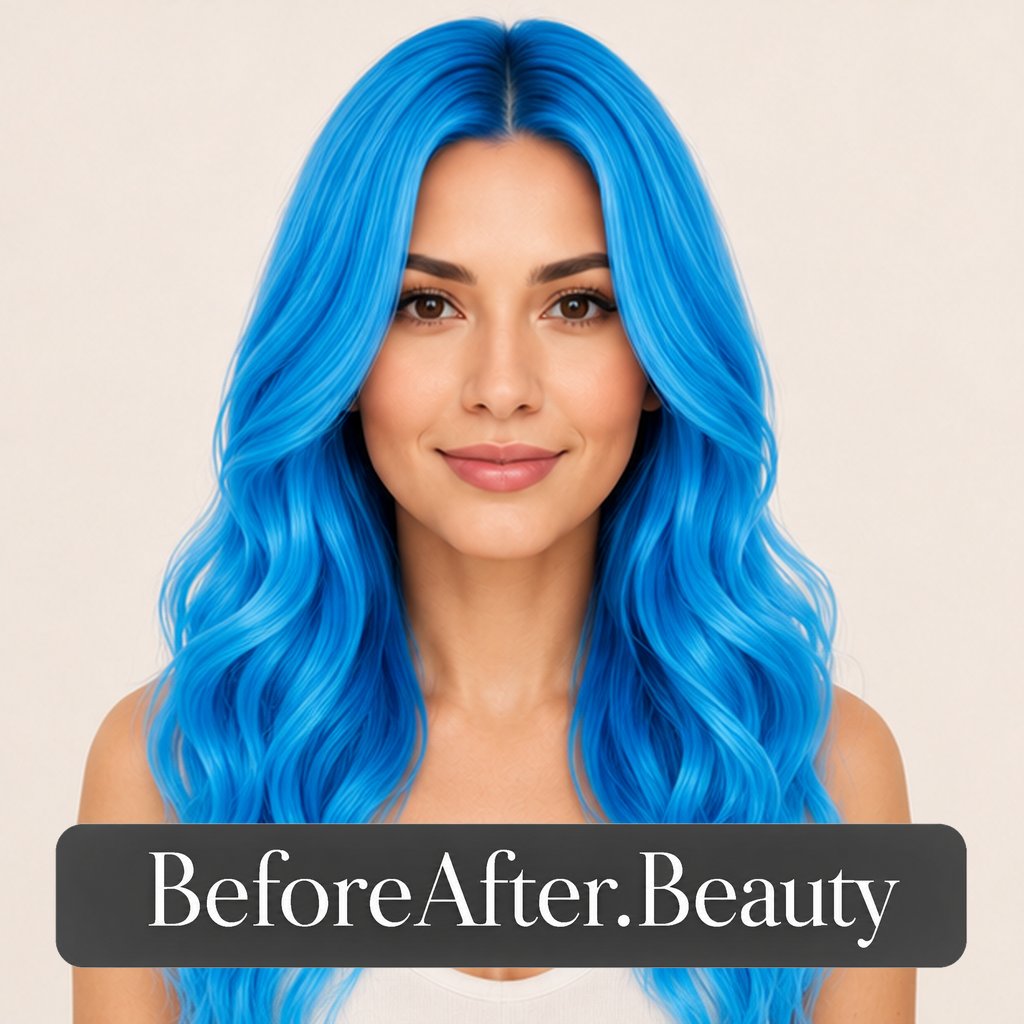 Electric blue hair