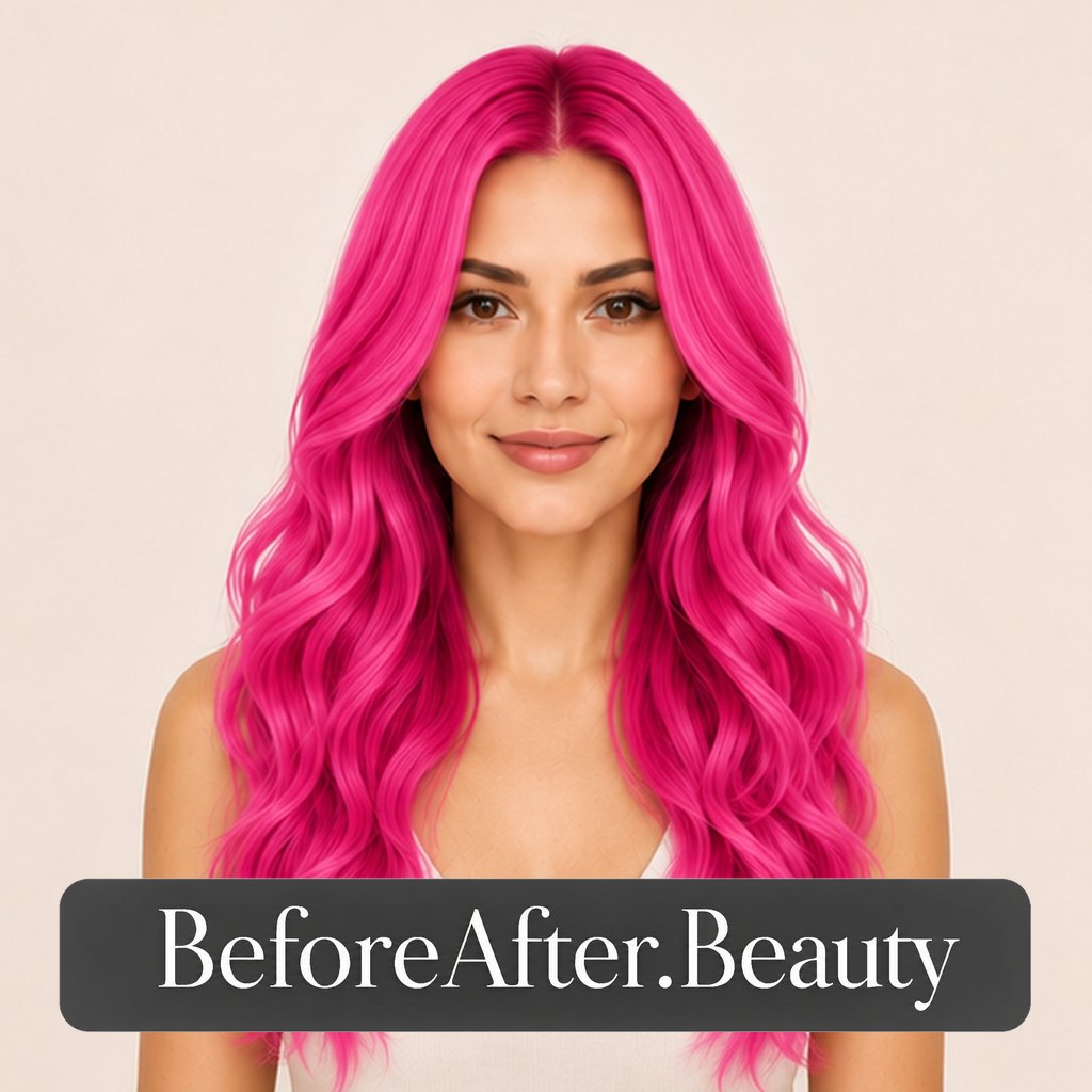 Hot magenta hair