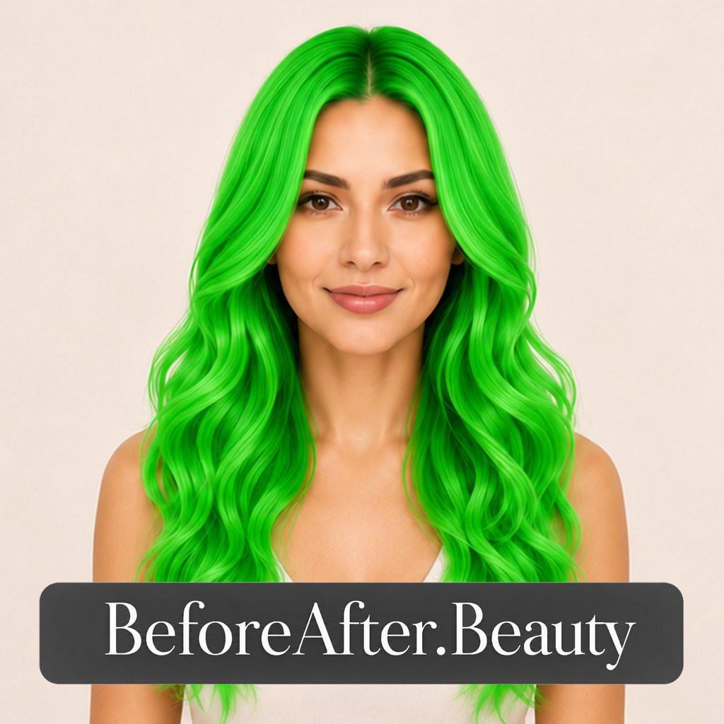 Neon green hair