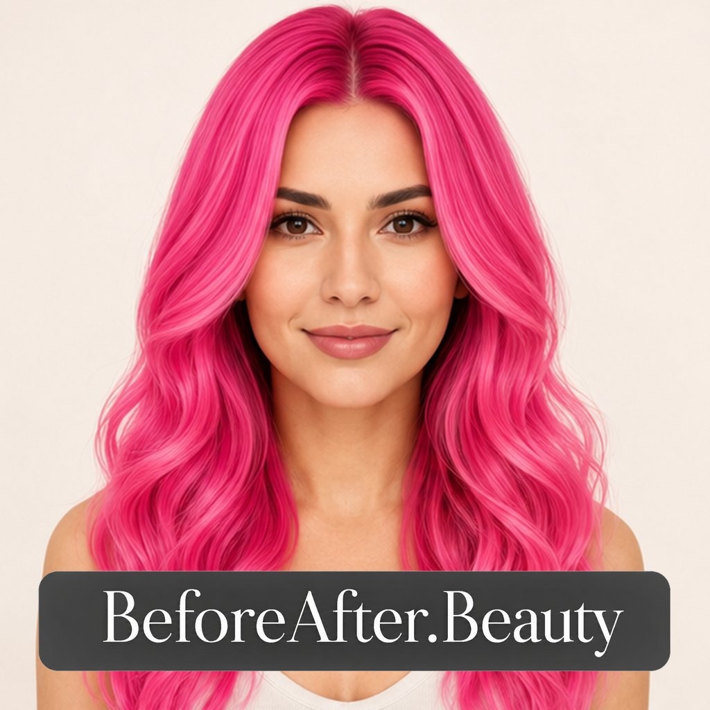 Neon pink hair