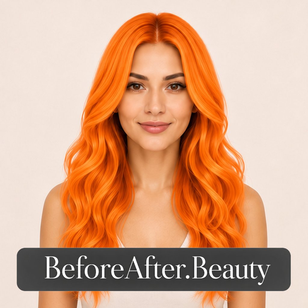 Tangerine pop hair